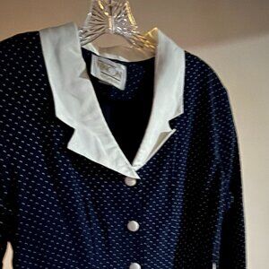 Vintage polka dot Navy Jumpsuit —  Ninon de Lankers